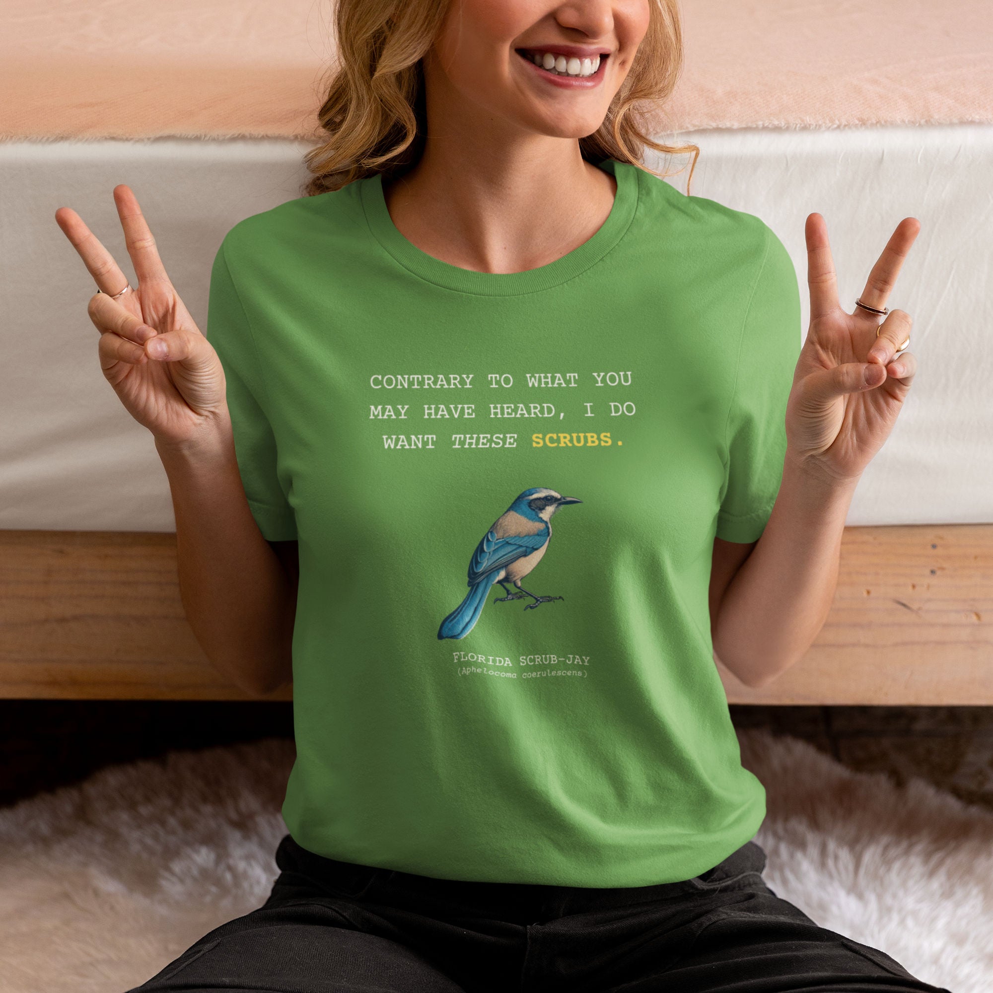 I Want These Scrubs Florida Scrub-Jay Unisex Bird T-shirt