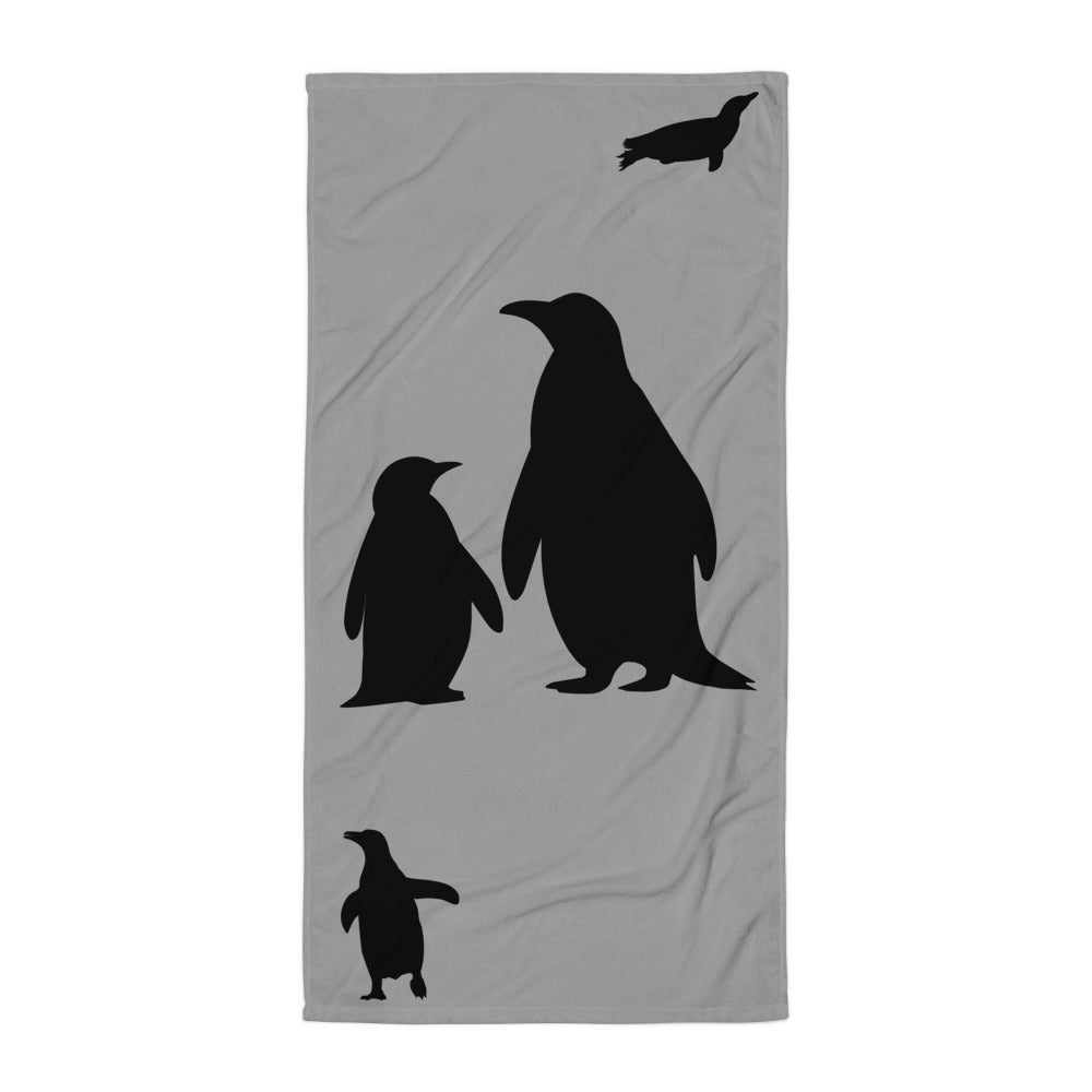 Bird Silhouette Towel - Penguin