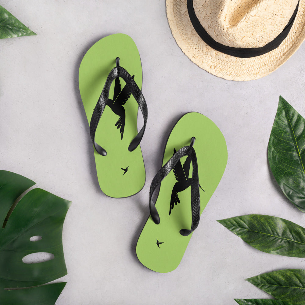 Bird Silhouette Flip-Flops - Hummingbird