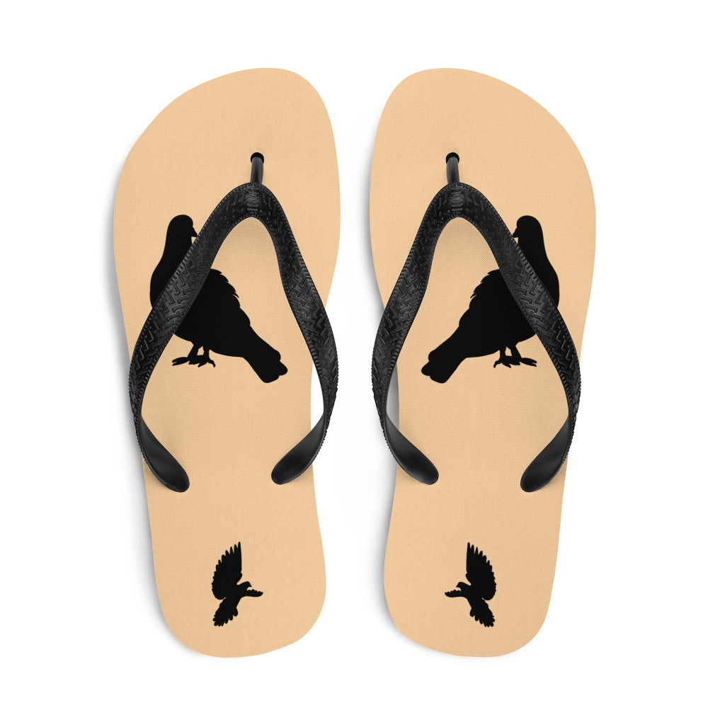 Bird Silhouette Flip-Flops - Pigeon