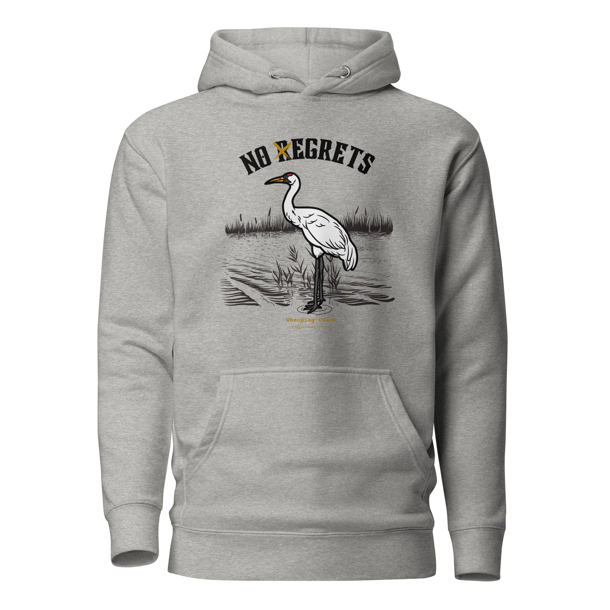 No rEgrets Whooping Crane Unisex Bird Hoodie