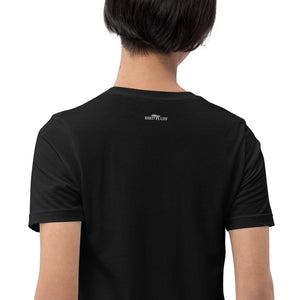 Black bird shirt with the words Birding in Progress on the front around a loading progress bar. Rear of shirt with small brand logo near collar.