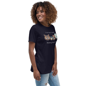 Resting Raptor Face Women's Relaxed Bird T-Shirt