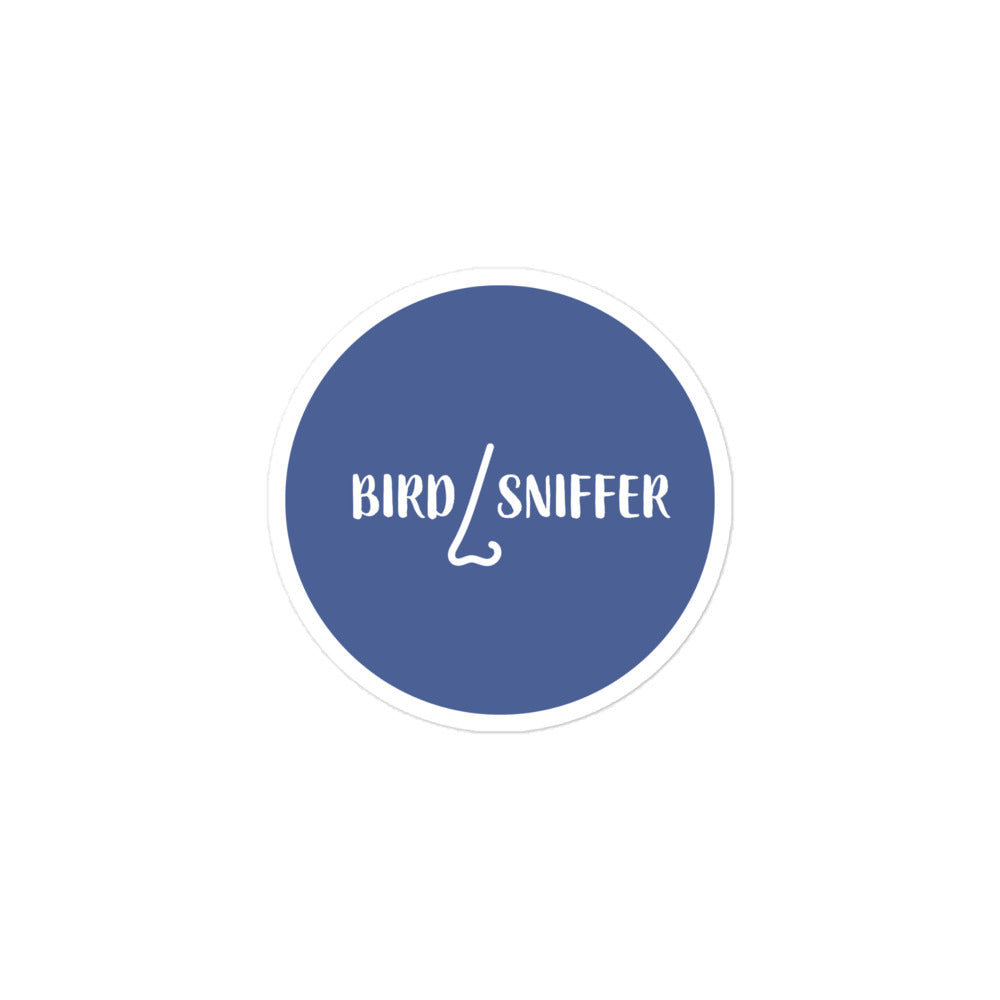 Bird Sniffer Sticker - Blue