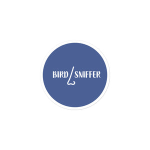 Bird Sniffer Sticker - Blue