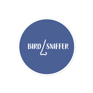 Bird Sniffer Sticker - Blue