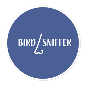 Bird Sniffer Sticker - Blue